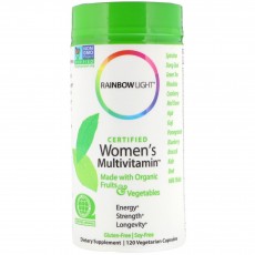 레인보우 라이트, 유지농 인증, 여성용 종합 비타민, 120 식물성 캡슐