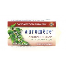 Auromere, 아유르베딕 바 솝, Sandalwood Tumeric, 0.71 ounce