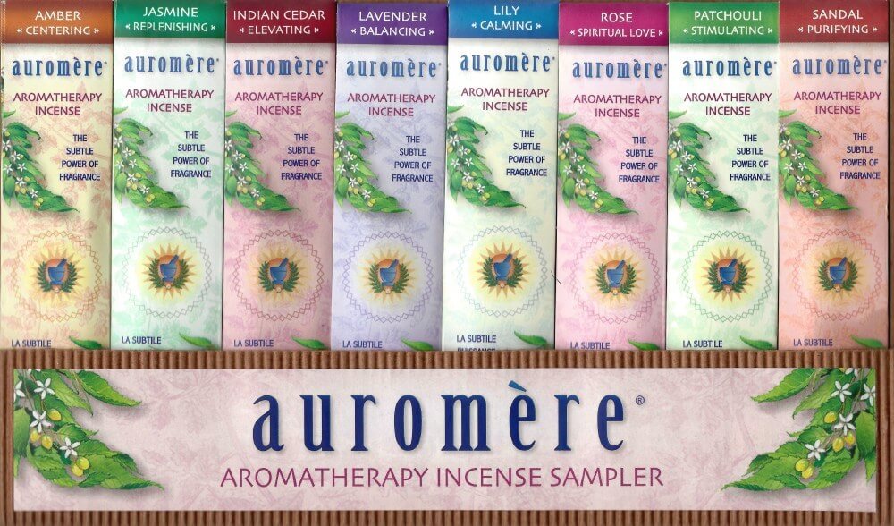 Auromere, 아로마 테라피 향 샘플 팩, 8 pc