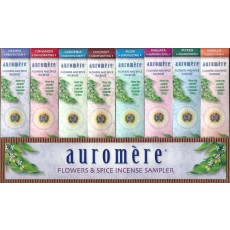 Auromere, 꽃과 향신료 향 샘플 팩, 8 pc