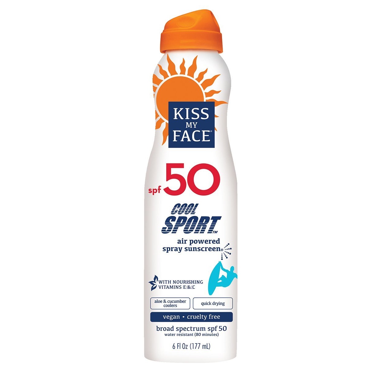 키스 마이 페이스, Cool Sport SPF50 Continuous Spray, 6 oz