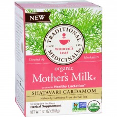 Traditional Medicinals, Mother\'s Milk Shatavari Cardamom Tea, 16 bag