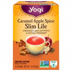요기 티, Caramel Apple Spice Slim Life Tea, 16 티백