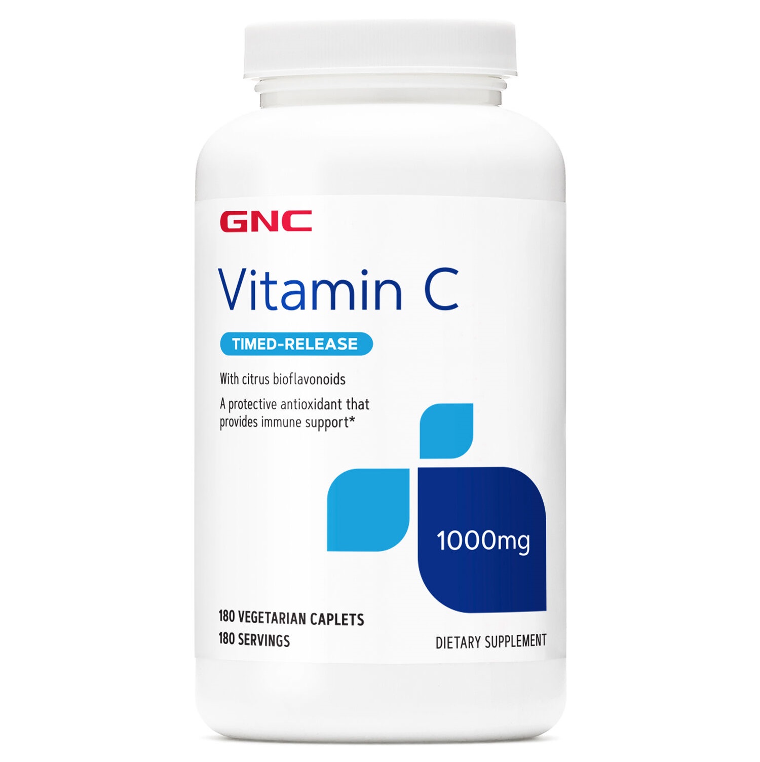 GNC, 비타민 C 1000, 타임 릴리스, 180 채식캡슐