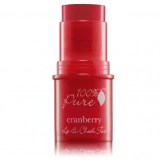 100% Pure, 입술 & 볼 틴트 Lip & CheeK Tint - 크랜베리-, 0.26 oz / 7.5 g