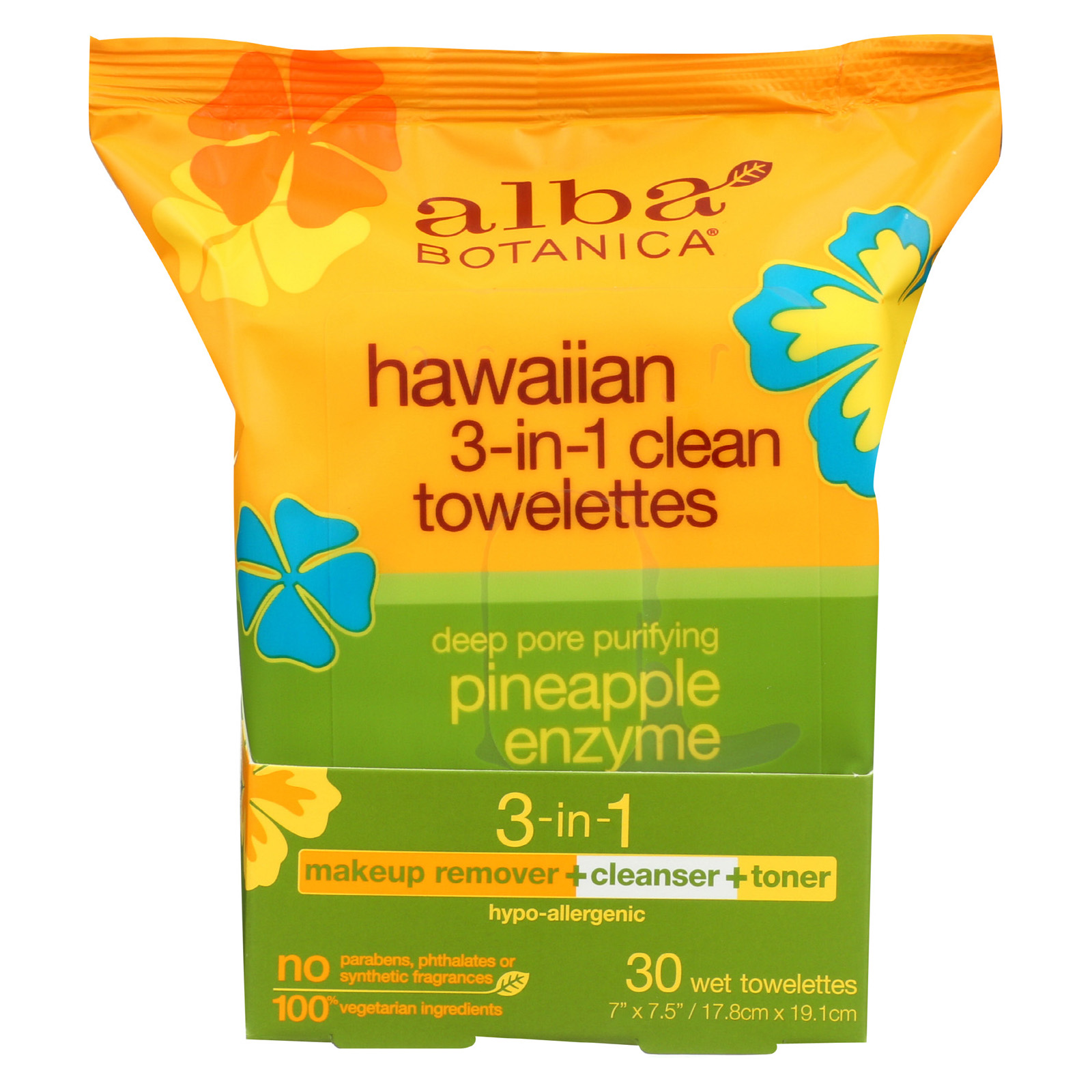 알바 보타니카, 하와이안 3-in-1 클린 Towelette, 30 ct