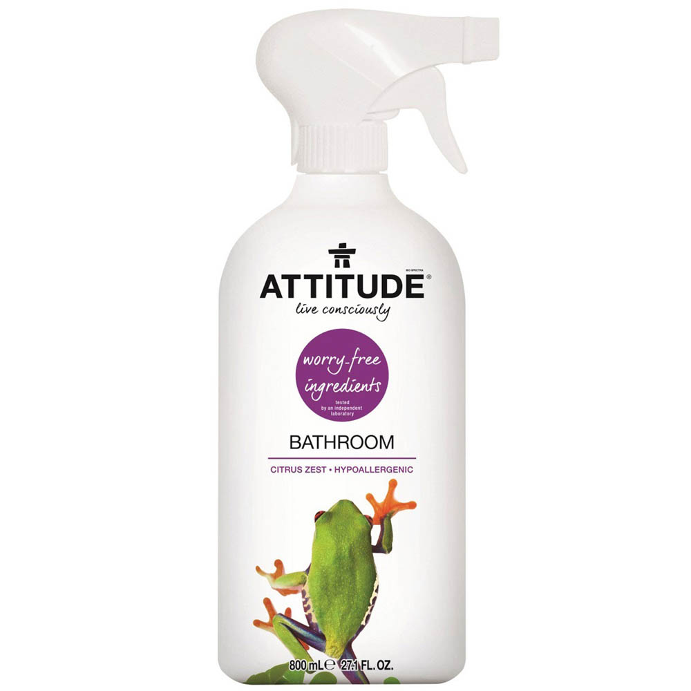 Attitude, 배쓰 룸 클리너, 시트러스 제스트, 27.1 oz (800 ml)