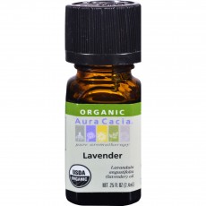 아우라카시아, 에센셜 오일 (Organic Lavender), .25 fl oz (7.4 ml)