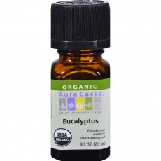 아우라카시아, 에센셜 오일 (Organic Eucalyptus), 0.25 fl oz (7.4 ml)