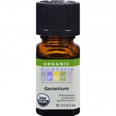 아우라카시아, 에센셜 오일 (Organic Geranium), .25 fl oz (7.4 ml)