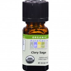 아우라카시아, 에센셜 오일 (Organic Clary Sage), 0.25 fl oz (7.4 ml)