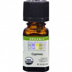 아우라카시아, 에센셜 오일 (Organic Cypress), 0.25 fl oz (7.4 ml)