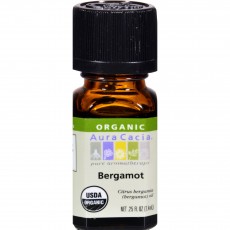 아우라카시아, 에센셜 오일 (Organic Bergamot), 0.25 fl oz (7.4 ml)