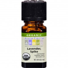 아우라카시아, 에센셜 오일 (Organic Lavender, Spike), .25 fl oz (7.4 ml)