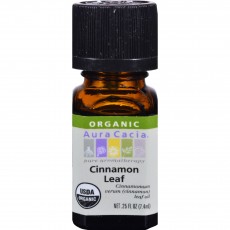 아우라카시아, 에센셜 오일 (Organic Cinnamon Leaf), .25 fl oz (7.4 ml)