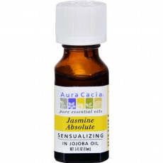 아우라카시아, 에센셜 오일 Jasmine Absolute (in Jojoba Oil), 0.5 fl oz (15 ml)