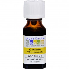 아우라카시아, 에센셜 오일 German Chamomile, (in Jojoba Oil), .5 fl oz (15 ml)