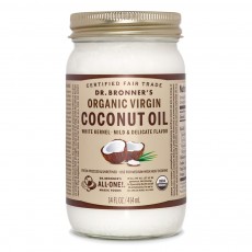 닥터브로너스, 유기농 비정제 코코넛 오일 Mild Delicate Flavor, 14 oz (414 ml)