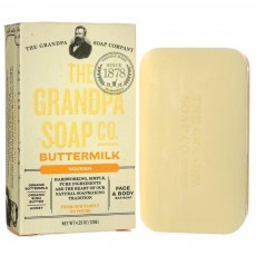 Grandpa\'s, [영양공급] 유기농 버터밀크 얼굴 & 바디 전용 비누, 4.25 oz (120 g)