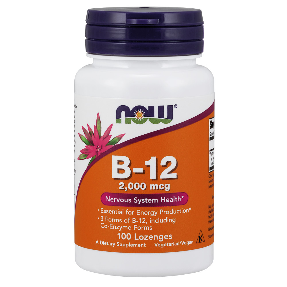  나우 Now, B-12 Nervous System Health, 100 Lozenges