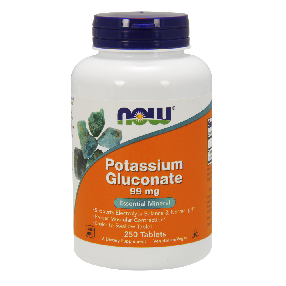  나우 Now, 글루콘산 칼륨, 99 mg, 250 타블렛