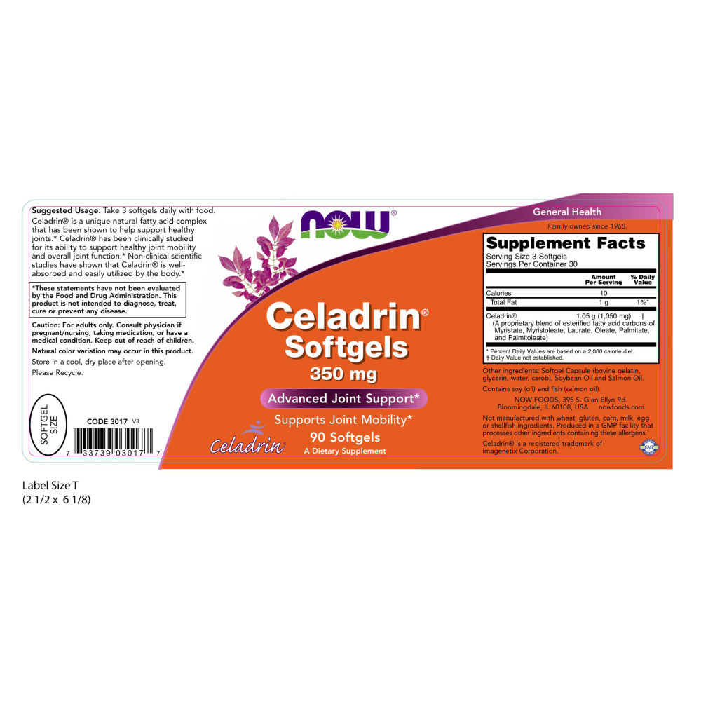  나우 Now, Celadrin 소프트젤 350 mg, 90 소프트젤