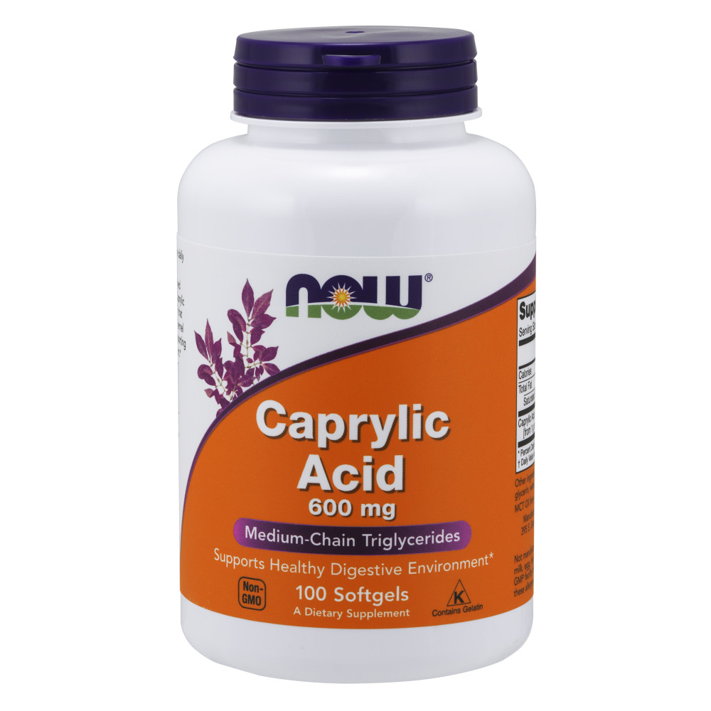  나우 Now, Caprylic Acid, 600 mg, 100 소프트젤