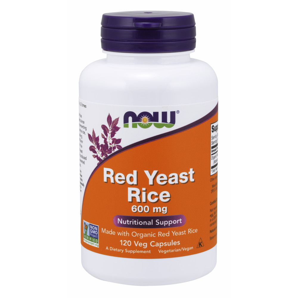  나우 Now, Red Yeast Rice 600 mg, 120 식물성 캡슐