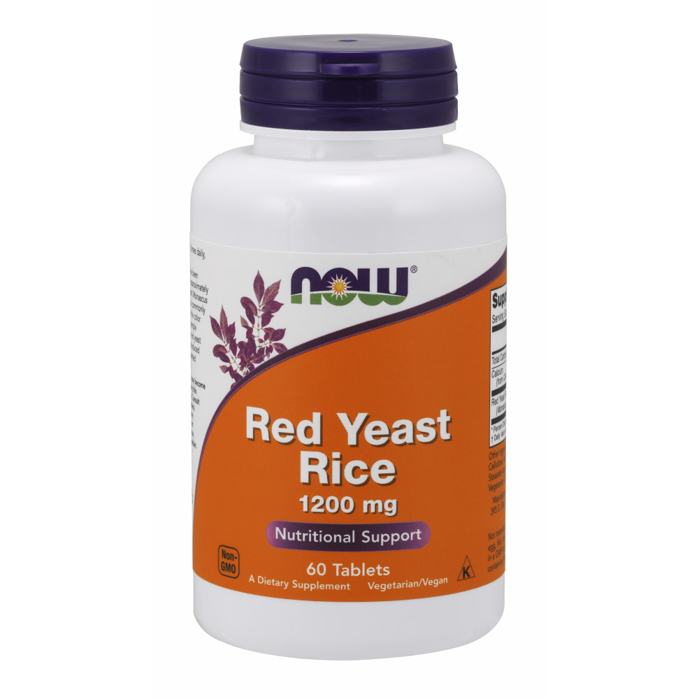  나우 Now, Red Yeast Rice 1200 mg, 60 타블렛