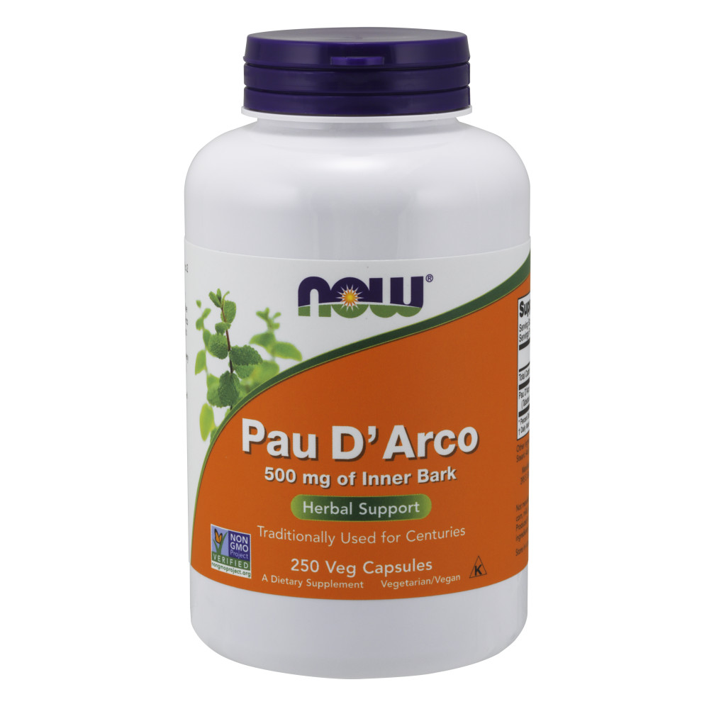  나우 Now, Pau D\' Arco 500 mg, 250 캡슐