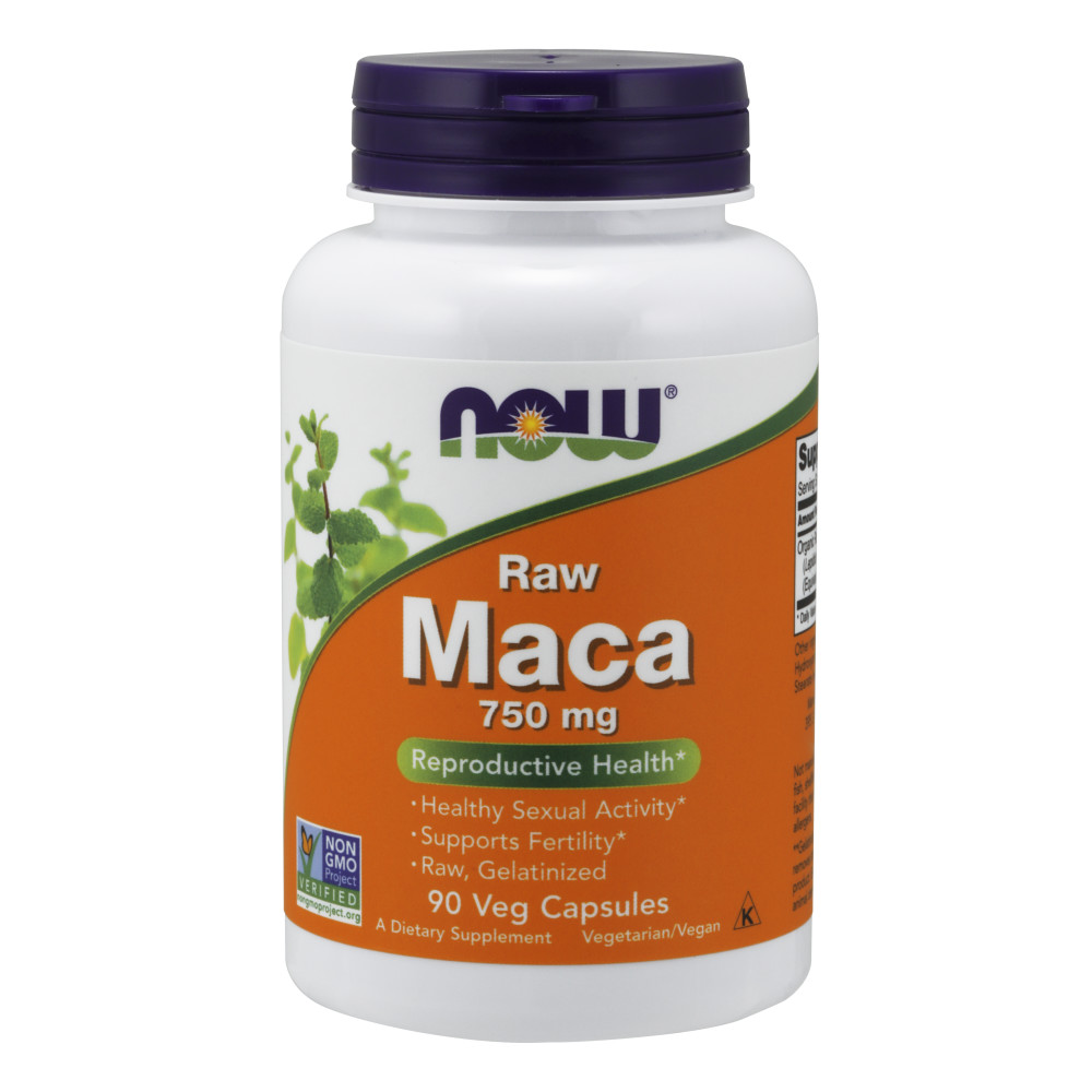  나우 Now, Maca, Raw, 750 mg, 90 식물성 캡슐