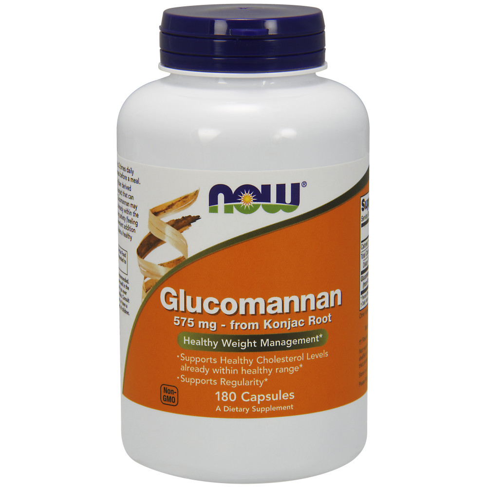  나우 Now, Glucomannan 575 mg, 180 캡슐