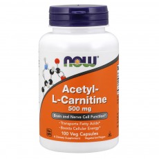  나우 Now, 아세틸-L-카르니틴 500 mg, 100 캡슐