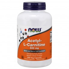  나우 Now, 아세틸-L 카르니틴, 500 mg, 200 캡슐