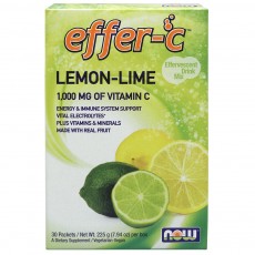  나우 Now, Effer-C™ 레몬 라임 Packets 30/Box