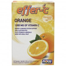  나우 Now, Effer-C™ Orange Packets, 30/Box