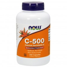  나우 Now, 비타민 C-500 칼슘 Ascorbate-C, 250 캡슐