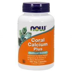  나우 Now, 산호 칼슘 플러스, 100 식물성 캡슐