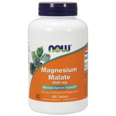 나우 Now, 마그네슘 Malate 1000 mg, 180 타블렛