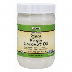  나우 Now, Virgin Coconut Oil 유기농 인증, 20 fl oz (591 ml)