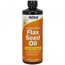  나우 Now, Flax Seed Oil 유기농 인증, 24 fl oz (710 ml)