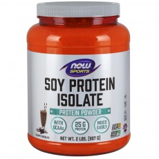  나우 Now, Soy Protein Isolate, Natural Chocolate, 2 lbs (907 g)