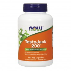  나우 Now, TestoJack 200, 엑스트라 스트렝스, 120 식물성 캡슐