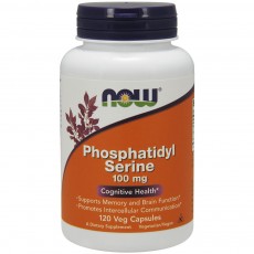 나우 Now, 포스파티딜 세린 100 mg, 120 식물성 캡슐
