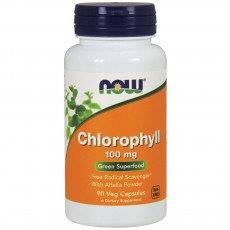  나우 Now, Chlorophyll with 알팔파 파우더 100 mg, 90 캡슐