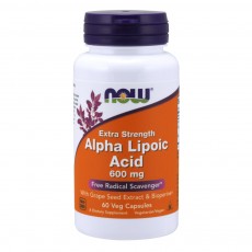  나우 Now, 알파 리포산 600 mg, 60 식물성 캡슐