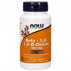  나우 Now, Beta 1,3/1,6- D -Glucan 100 mg, 90 식물성 캡슐
