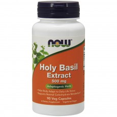 나우 Now, Holy Basil Extract 500 mg, 90 식물성 캡슐