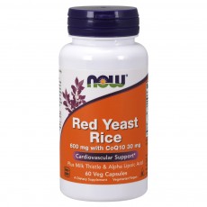 나우 Now, Red Yeast Rice (600 mg) with CoQ10 (30 mg), 60 식물성 캡슐