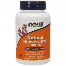  나우 Now, Natural 레스베라트롤, 200 mg, 120 식물성 캡슐